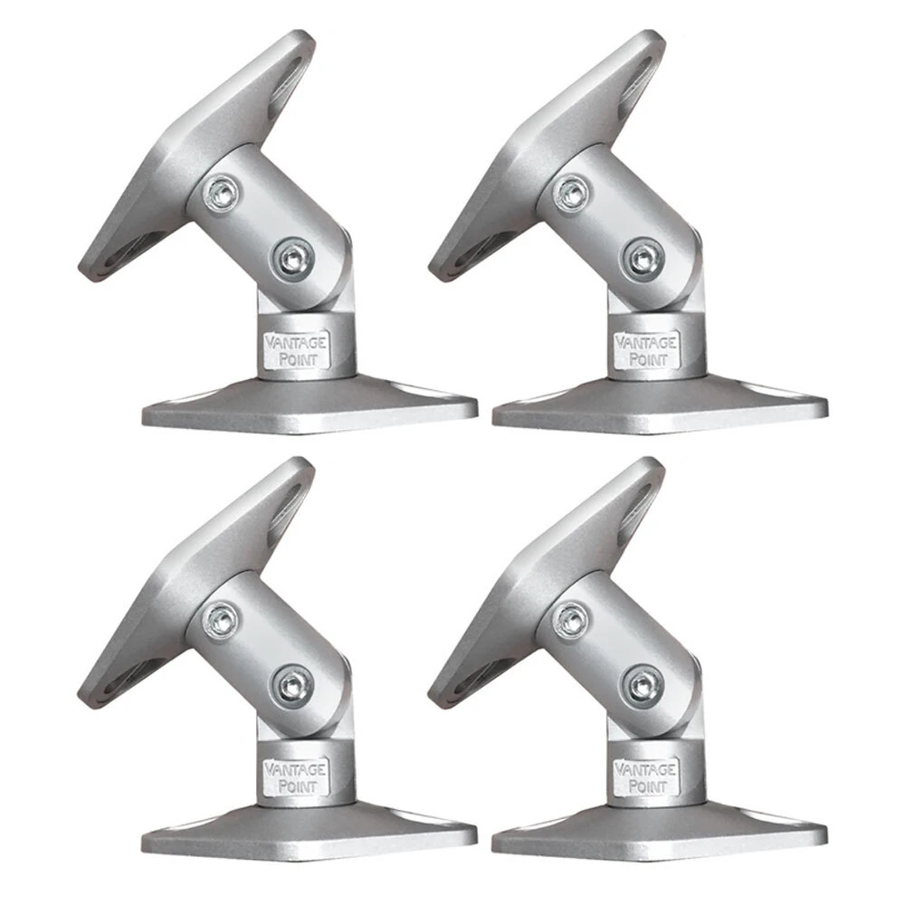 4PK SoundGear Satellite Speaker Bracket Wall/Ceiling Mount/w/Tilt/Swivel Silver