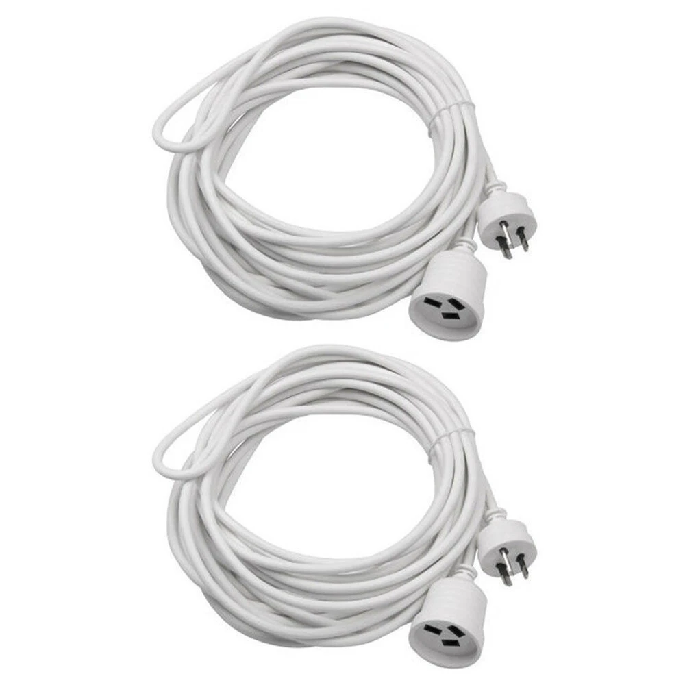 2PK Sansai 3M Power Extension Cord/Lead 10A/240V/2400W Max Home/Office AU 3-Pin