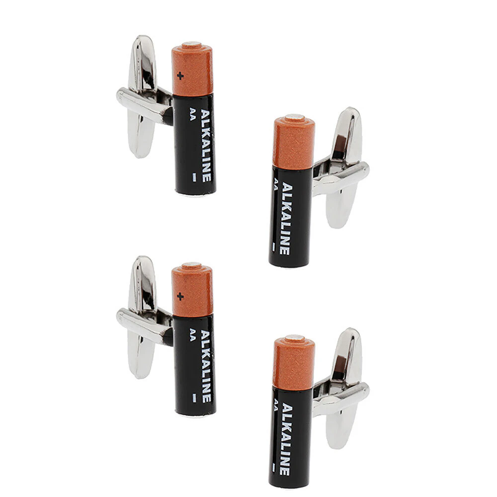 4pc SD Man AA Battery Men's Cloth Wedding/Party Cufflinks Fashion Accessories SL