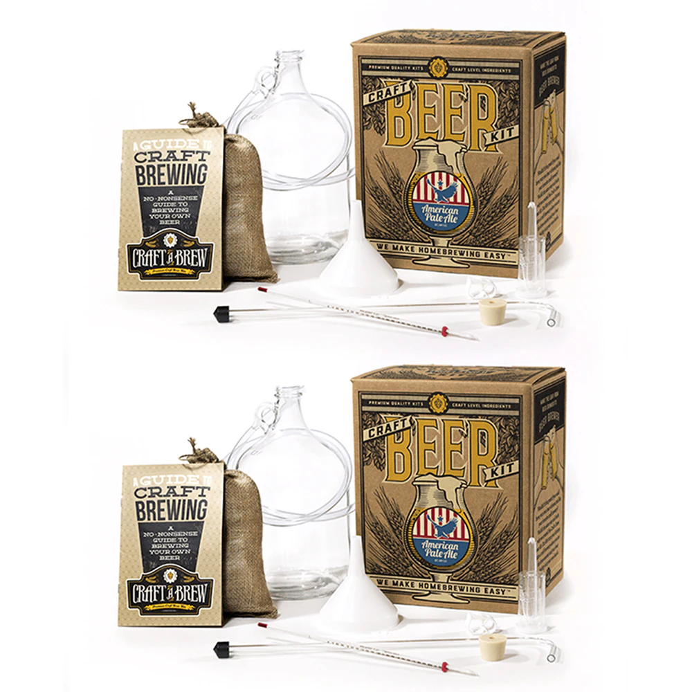 2x Craft A Brew American Ale Pub Brew Beer/Liquor Home Glass Brewing Starter Kit