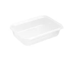 3x 8PK Lemon & Lime Reusable 950ml Rectangle Food Container/Storage w/ Lid Clear