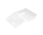 3x 8PK Lemon & Lime Reusable 950ml Rectangle Food Container/Storage w/ Lid Clear