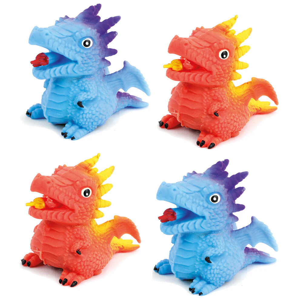 4x Fumfings 7cm Switchables Dragons Kids Fun Play Reversible Toy 3y+ Assorted