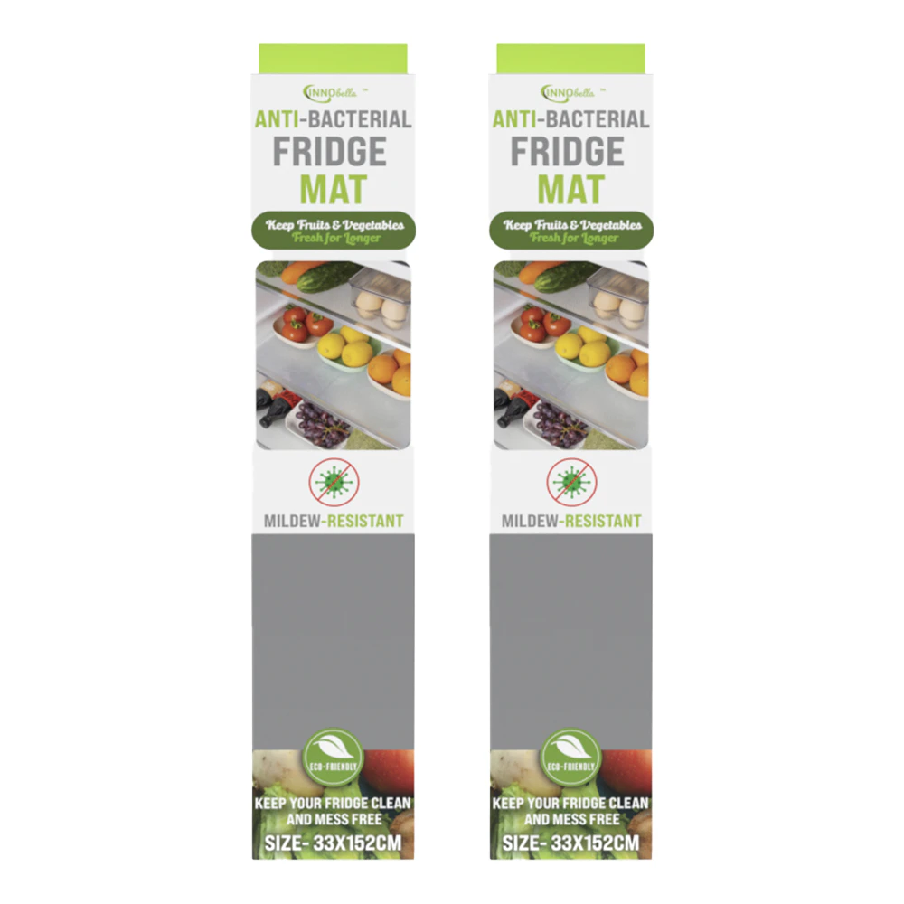 2pk Innobella Anti Bacterial BPA Free 152cm Rolll Mildew Resistant Fridge Mat