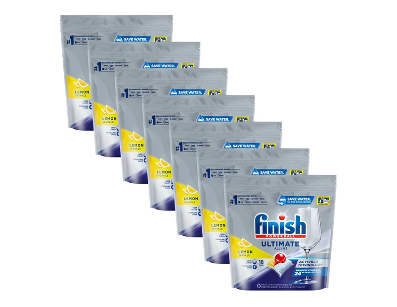 126pc Finish Powerball Ultimate All-in-One Dishwashing Tablets Lemon Sparkle