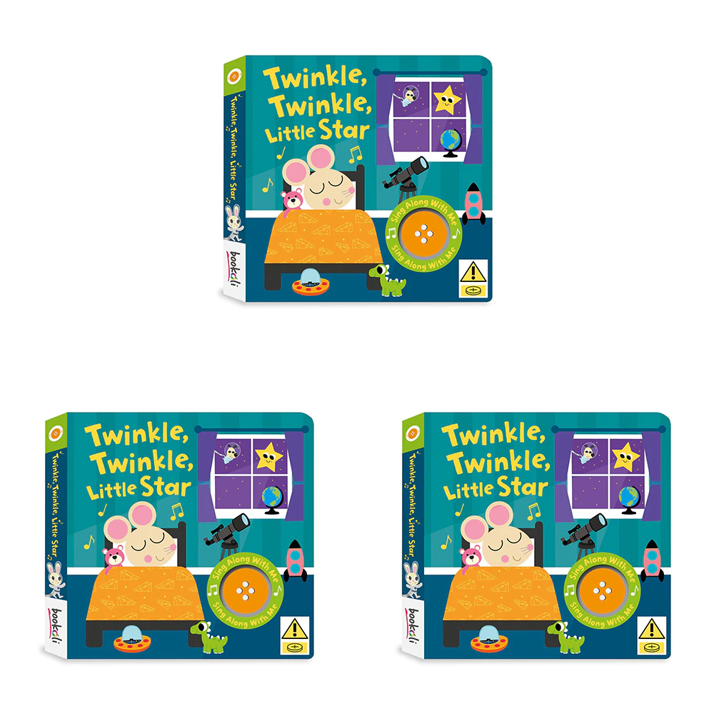 3x Bookoli Twinkle Twinkle Little Star Sing Along Book Nursery Rhyme Kids/Child