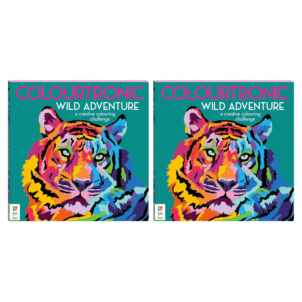 2x Art Maker Colourtronic Wild Animal Adventure Colouring Drawing Book 6+