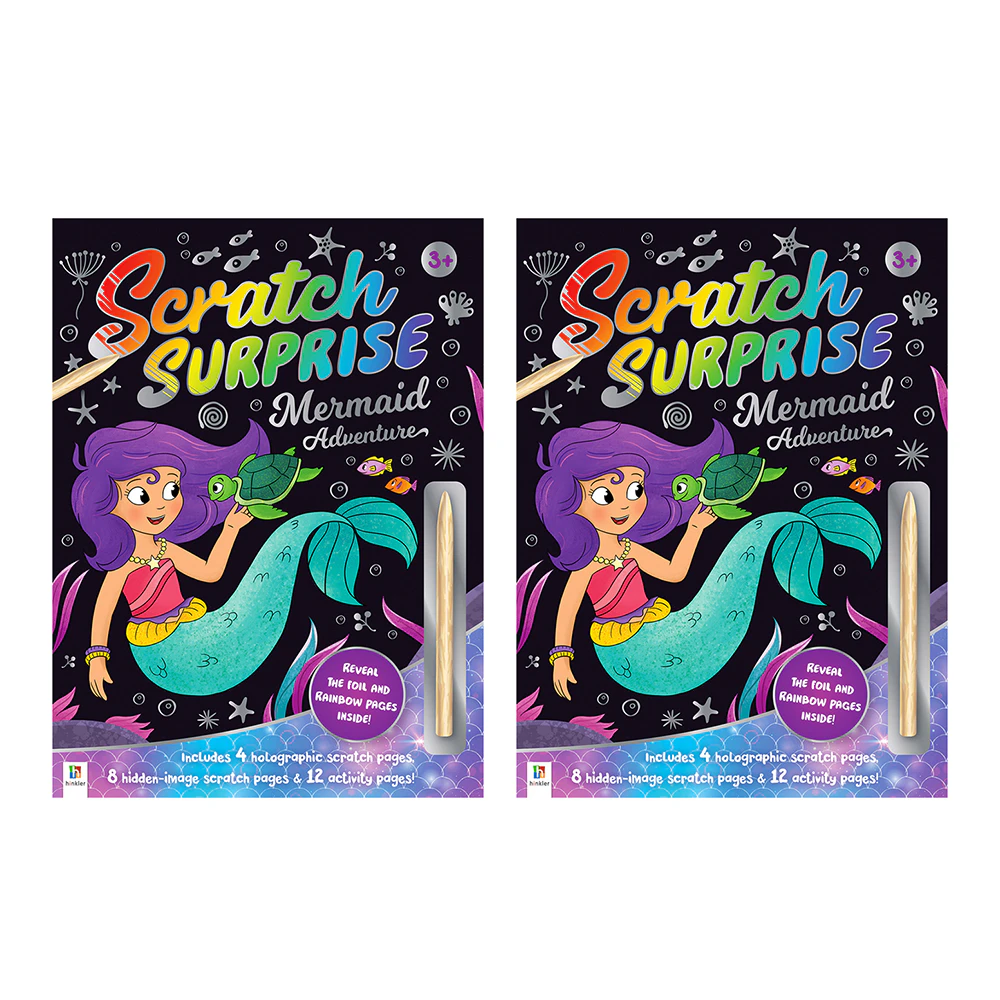 2x Kaleidoscope Scratch Surprise Mermaid Adventure Kids/Children Activity Book