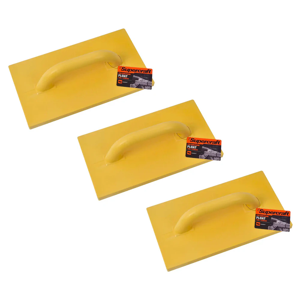 3x Supercraft Polyurethane Light Weight Plasterers Wallboard Float 180x320mm