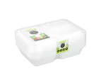 24x Lemon & Lime 1200ml Reusable 3-Section Food Prep Storage Container Assorted