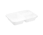 24x Lemon & Lime 1200ml Reusable 3-Section Food Prep Storage Container Assorted