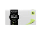 3x 50PK Lemon & Lime 40cm Dinner 2-Ply Napkin 1/8 Fold Table Paper Towel White