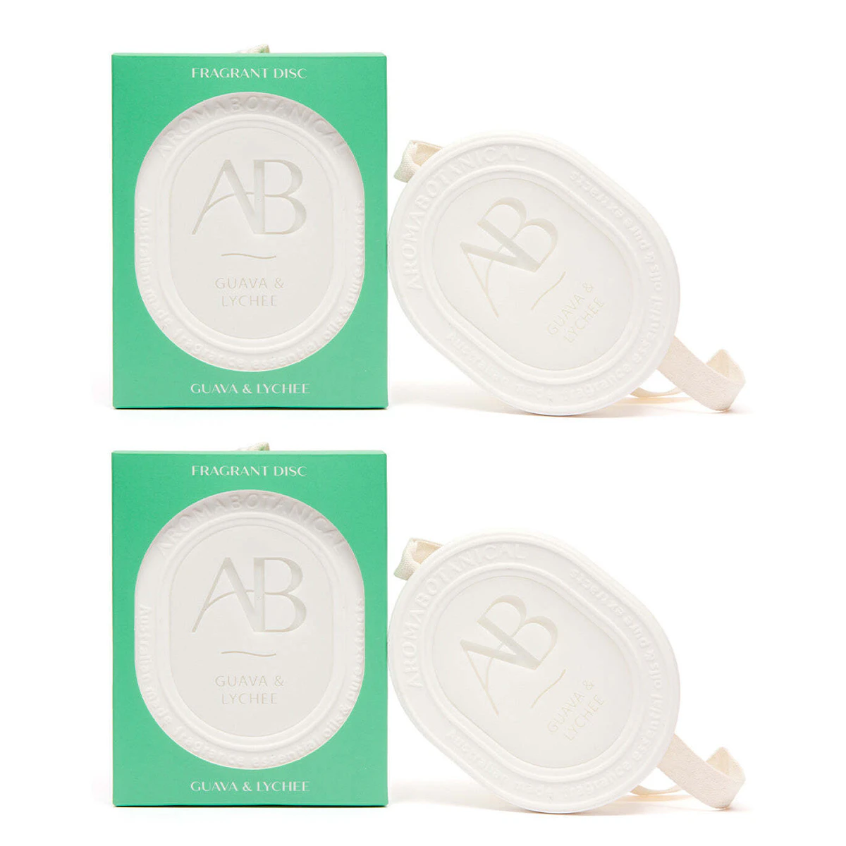 2x Aromabotanical Wardrobe/Drawer Fragrant Disc Scented Fragrance Guava & Lychee