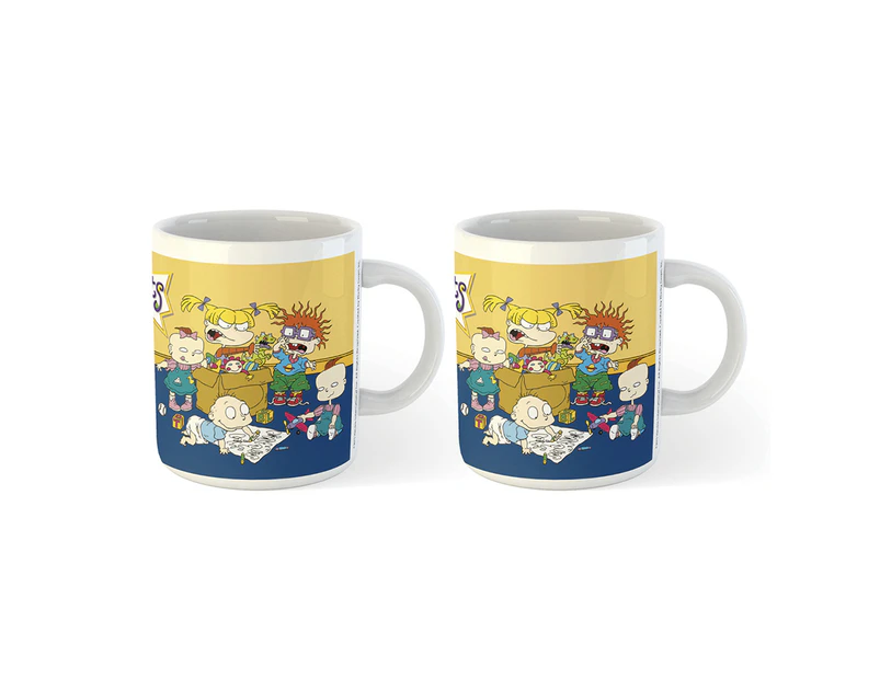2x Rugrats Kids/Childrens Cartoon Group Themed Coffee Mug Drinking Cup 300ml