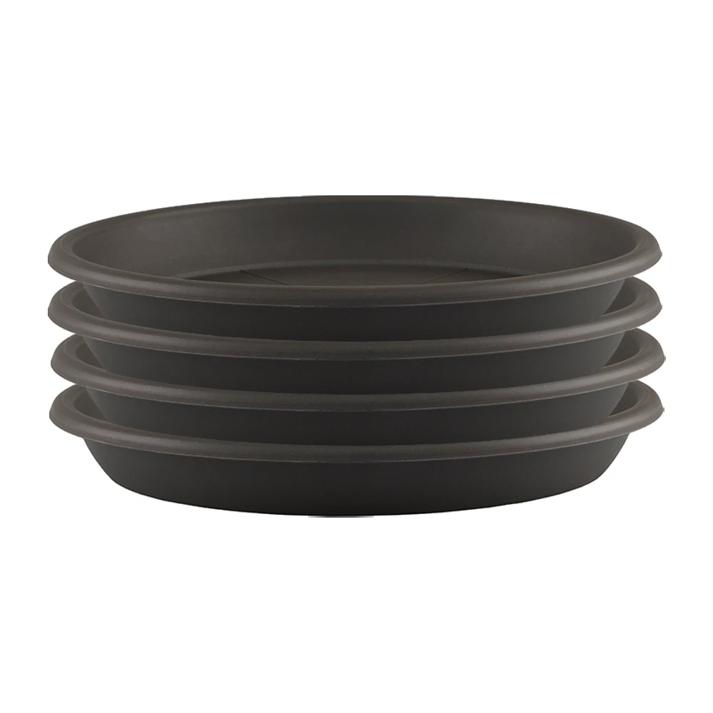 4x Artevasi Round Plastic Indoor/Outdoor Saucer For Pot 35x4.7cm Anthracite