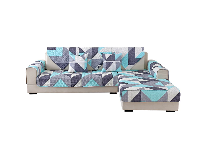 Modern Style Cotton Geometrical Print Sofa Cover Mat Protector For Home (90*240Cm)