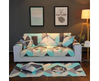 Modern Style Cotton Geometrical Print Sofa Cover Mat Protector For Home (90*240Cm)