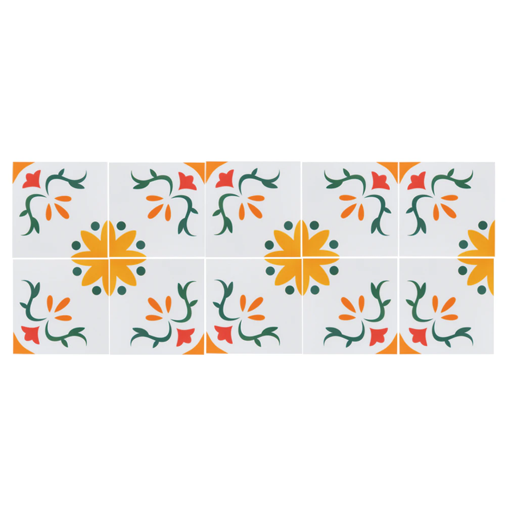 10Pcs Self‑Adhesive Tiles Stickers Non‑Slip Wall Floor Ground Sticker For Bathroom Kitchen