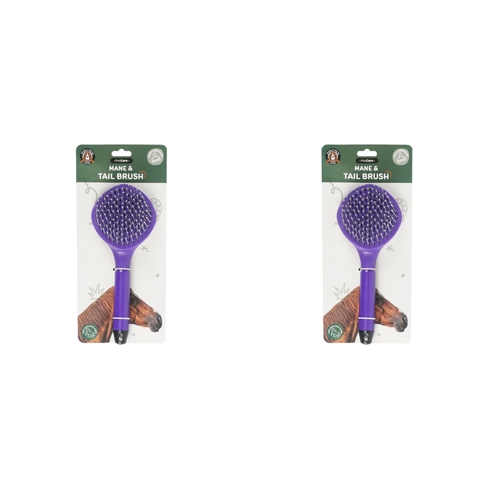 2x Dudley's World Of Pets Horse Care Hair Maintenance Mane & Tail Brush Set