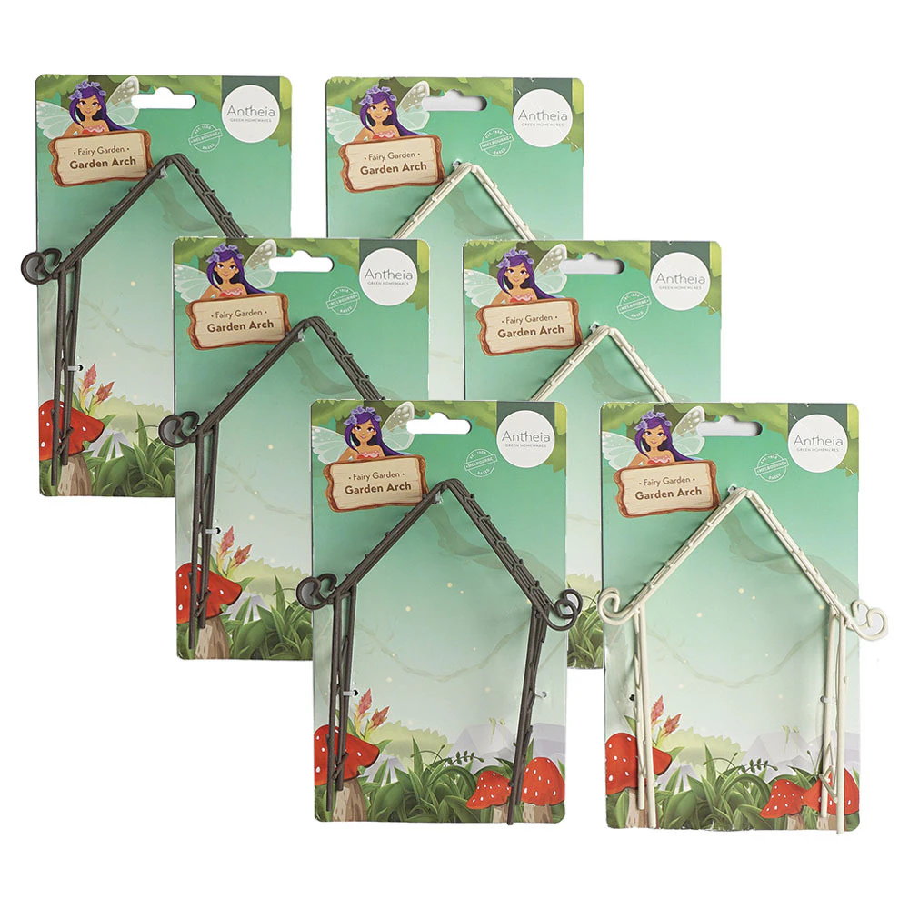 6x Atheia Green Homewares Plant/Pot Decor Fairy Garden Garden Arch Assorted