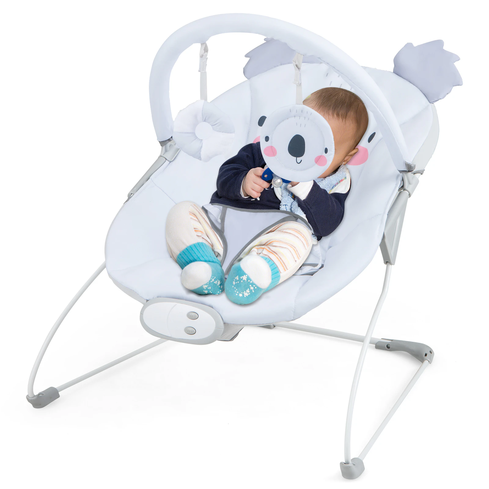 Costway Portable Bouncer  Rocker Seat Soothing Chair  w/Music & Vibration Machine Washable