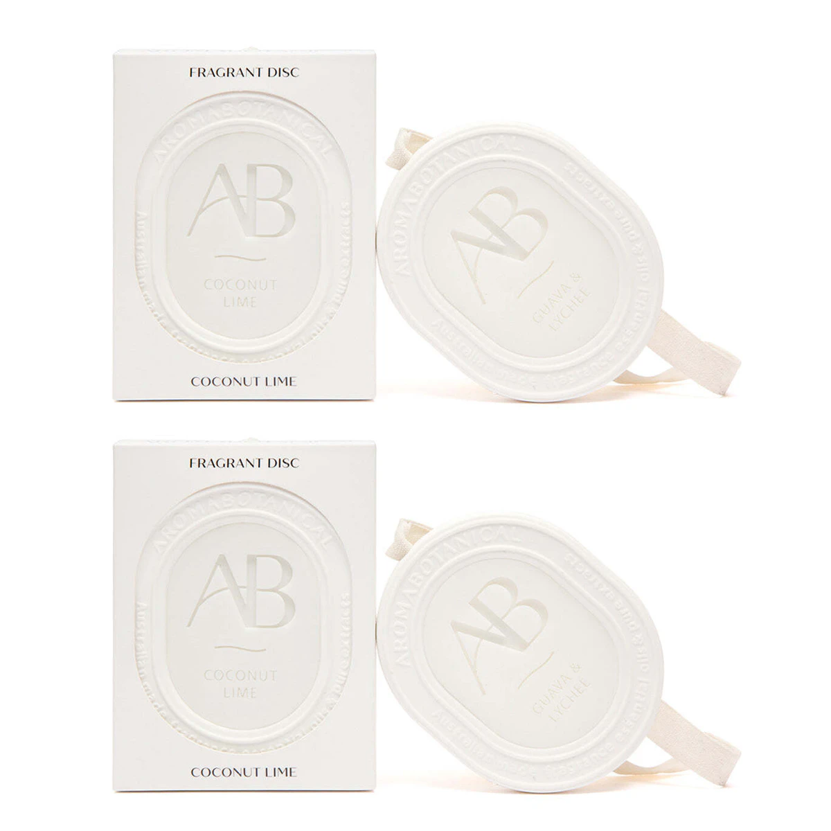 2x Aromabotanical Wardrobe/Drawer Fragrant Disc Scented Fragrance Coconut Lime