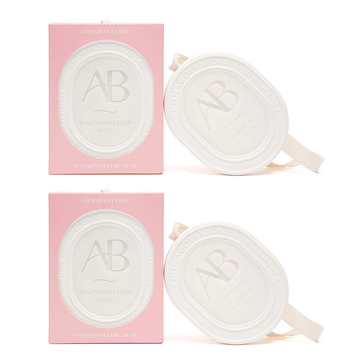 2x Aromabotanical Wardrobe/Drawer Fragrant Disc Home Fragrance Marshmallow Rose