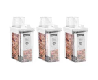 3x Boxsweden Crystal 1.8L Keep Fresh Dispensing Container w/ Measuring Cup Clear