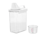 3x Boxsweden Crystal 1.8L Keep Fresh Dispensing Container w/ Measuring Cup Clear