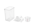 3x Boxsweden Crystal 1.8L Keep Fresh Dispensing Container w/ Measuring Cup Clear