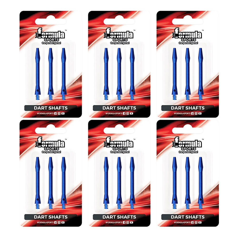 18pc Formula Sports Alloy Coloured Dart Shafts Accessory Medium 45mm Assorted