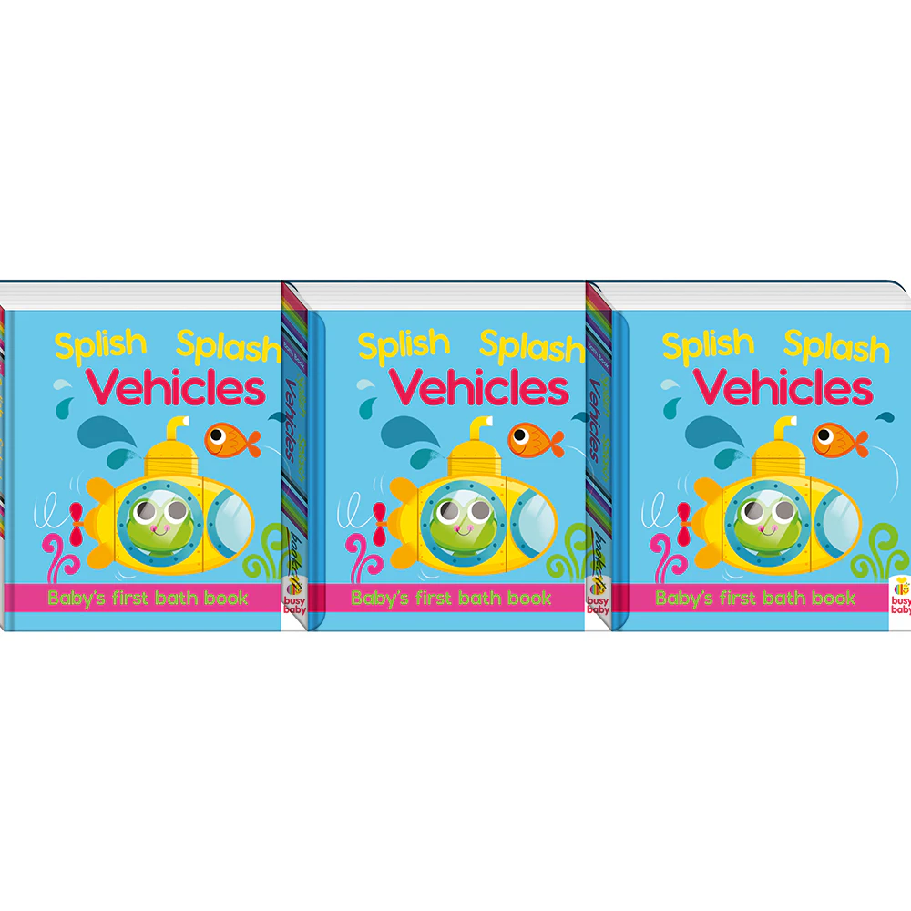 3x Bookoli Colour Magic: Vehicles Babies/Toddlers Bathtime Book Infant Toy 0y+