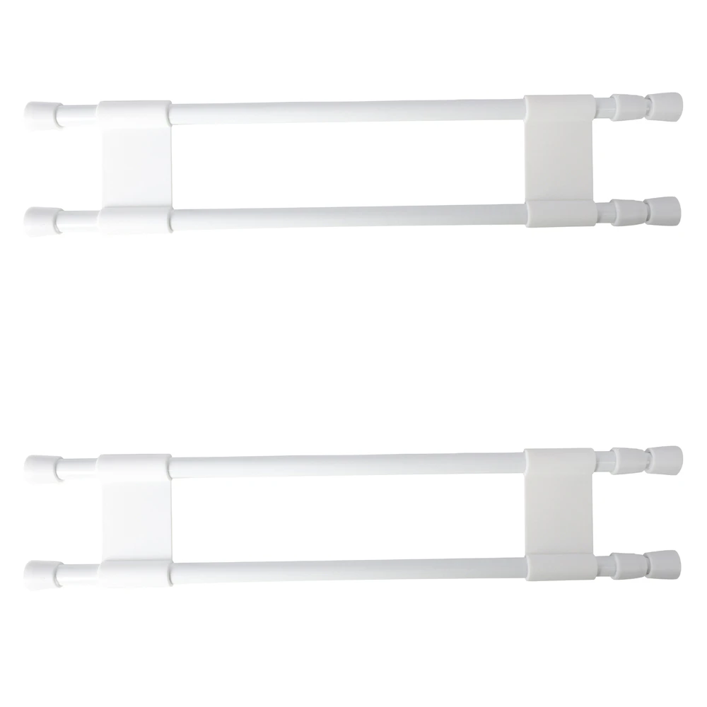 2x Wildtrak 71cm Double RV Adjustable Fridge Bar Outdoor Camping Accessory White