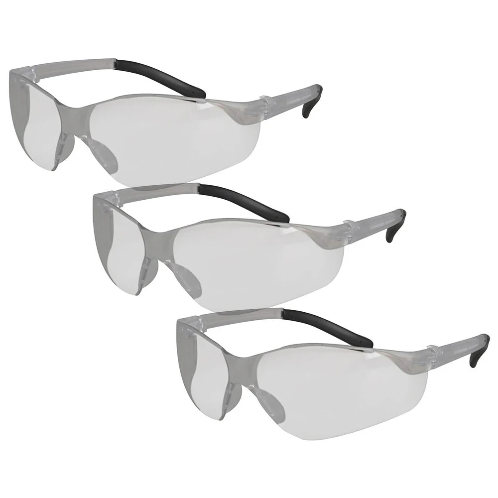 3x Safecorp PPE Safety PPE Safety Specs/Glasses/Glasses 'Sports' Series Clear