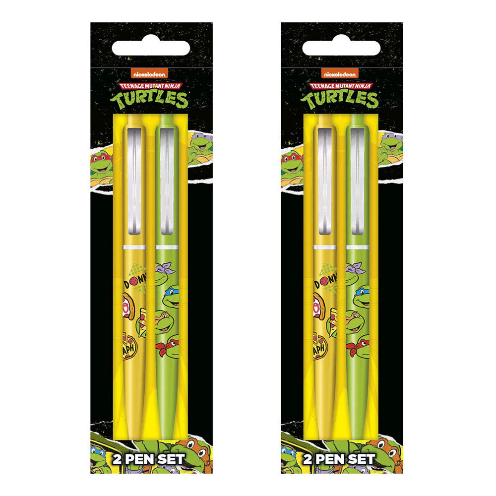 4pc Teenage Mutant Ninja Turtles Retro Collectable Gel Pen Set (Green)