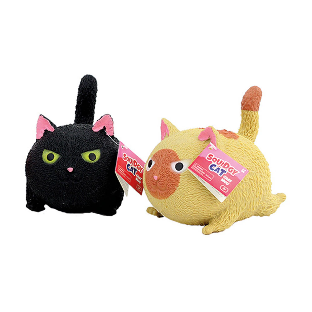 2x Fumfings 9cm Squidgy Cat Squishy Fun Play Fidget Sensory Toy Kids 3y+ Assort.