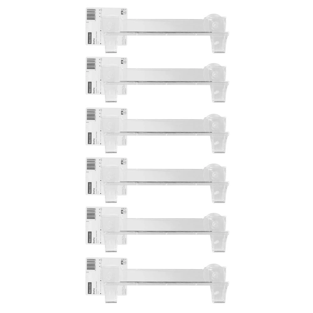 6x Boxsweden Bano Suction 28cm Towel Rail Holder Wall Storage Organiser Assorted