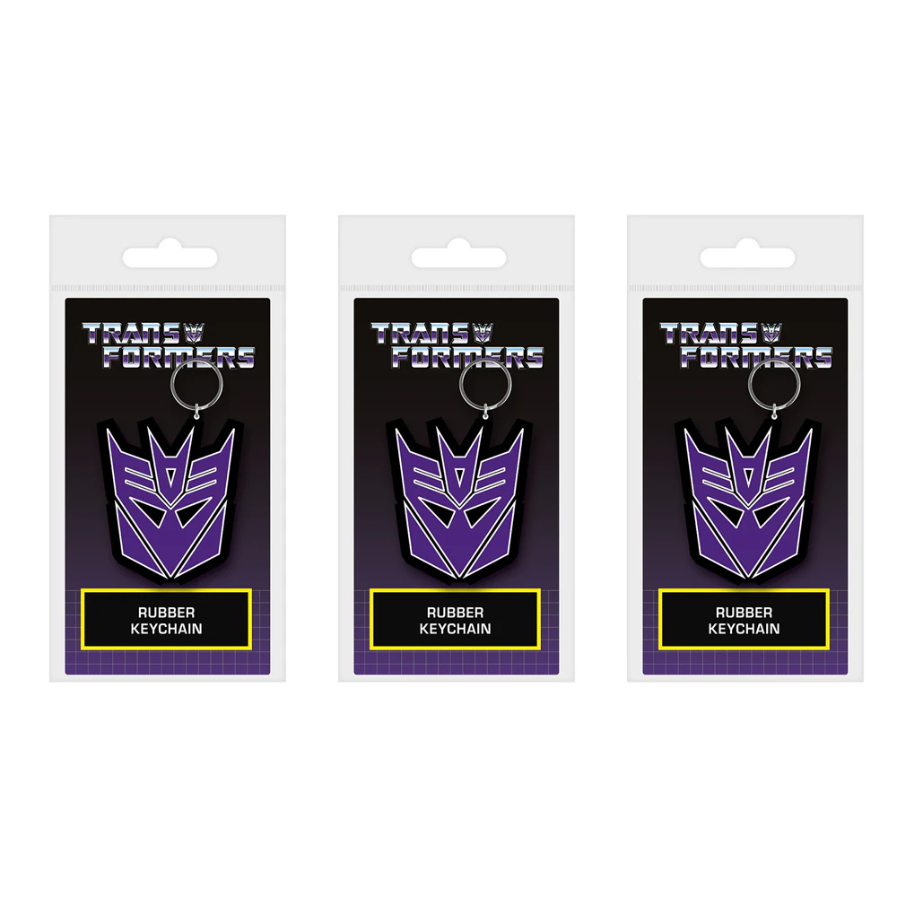 3x Transformers Robots In Disguise Decepticon Themed Cartoon Keyring/Keychain