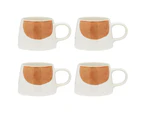 4x Ecology Nomad Reactive Glaze Stoneware Hot Soup Drinking Mug/Cup 460ml Papaya
