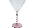 2x LVD Stemmed Clear 20cm Cocktail Martini Glass Cup Glassware Pretty In Pink