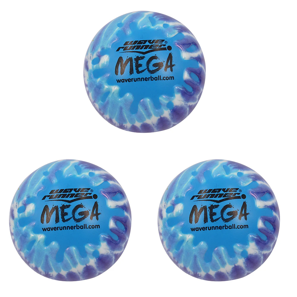 3x Wave Runner Tiedye Series Mega Water Skipping Ball Outdoor Pool Toy Assorted