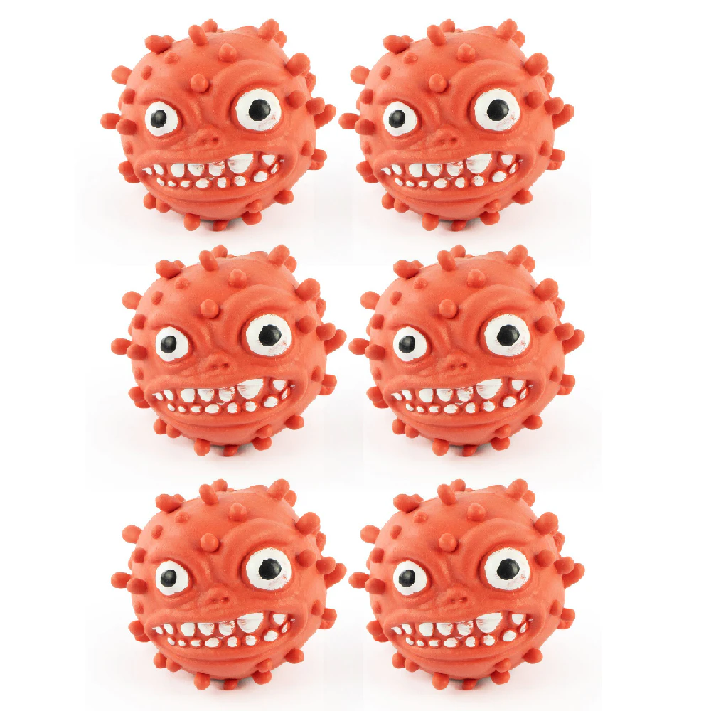 6x Pocket Money Fun 7cm Squishy Monster Kids/Children Squeeze Play Toy Asst 3y+