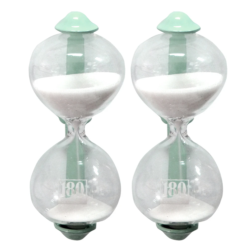 2PK Dulton 3 Minute Magnetic Sandglass Kitchen/Cooking Hourglass/Sand Timer Mint