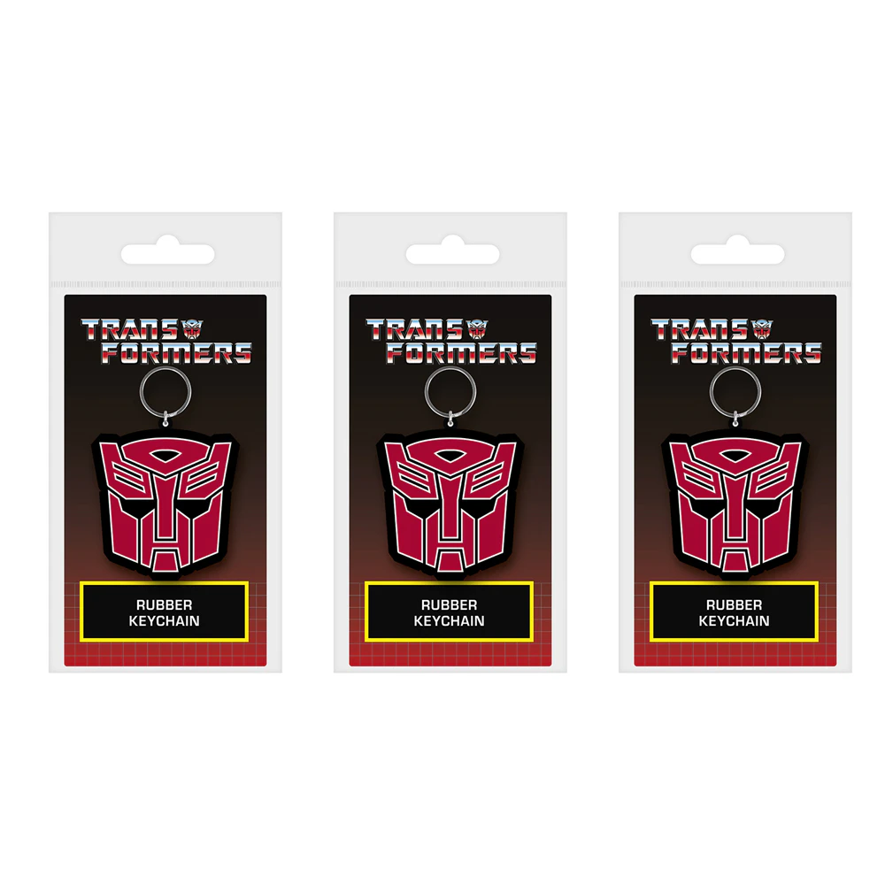 3x Transformers Robots In Disguise Autobot Themed Cartoon Keyring/Keychain Set