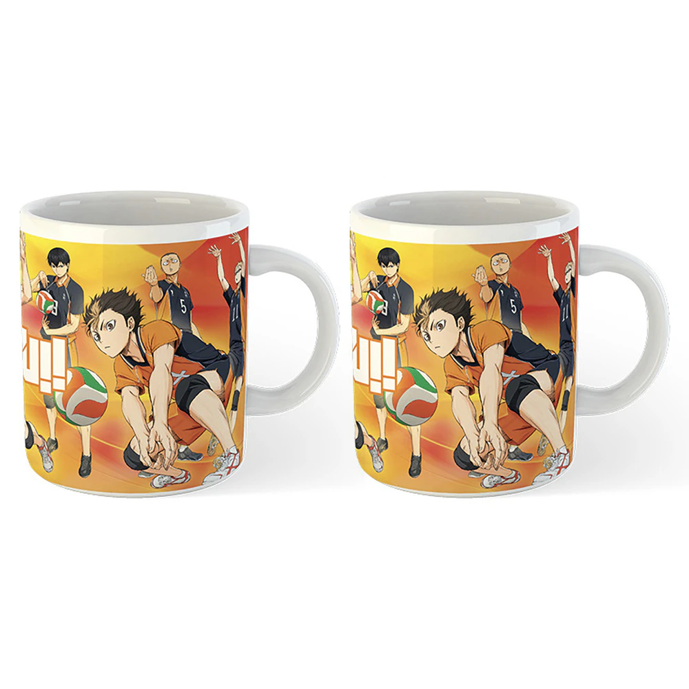 2x Haikyu!! Jump Anime Manga Themed Orange Gift Coffee Mug Drink Cup 300ml