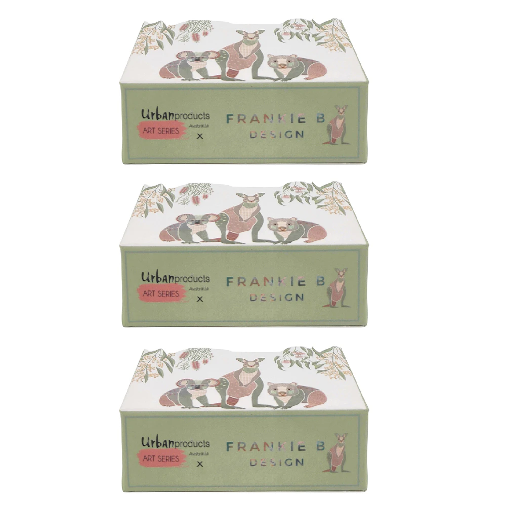 3x Urban Australian Botanicals Frankie B Animals 150g Soap Shower Care Grey/GRN