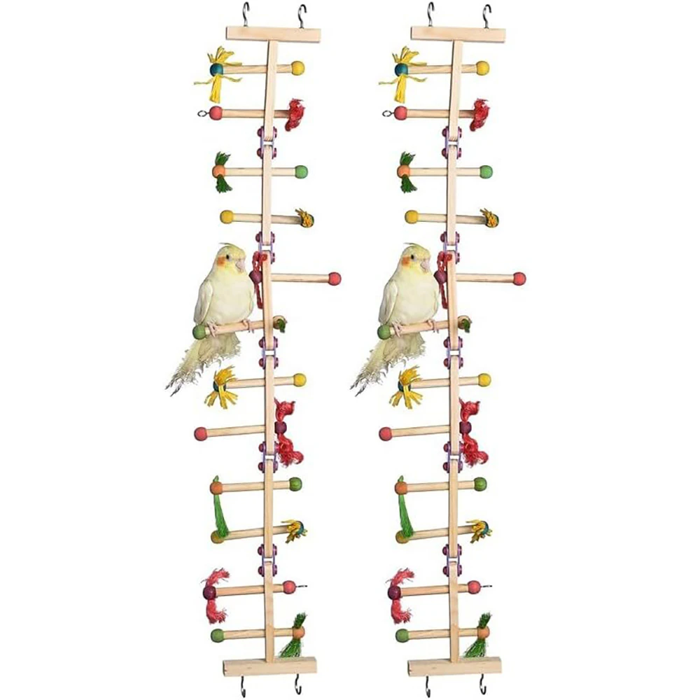 2x Nature Island Forage n Play Wooden Ladder Interactive Exercise Cage Toy Small