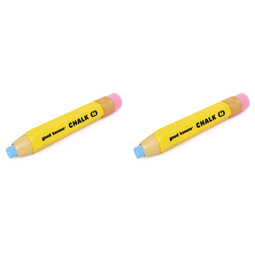 2x 4pc Good Banana Chalksters Pencil Sidewalk Chalk w/Storage Toy Kids Art 3y+