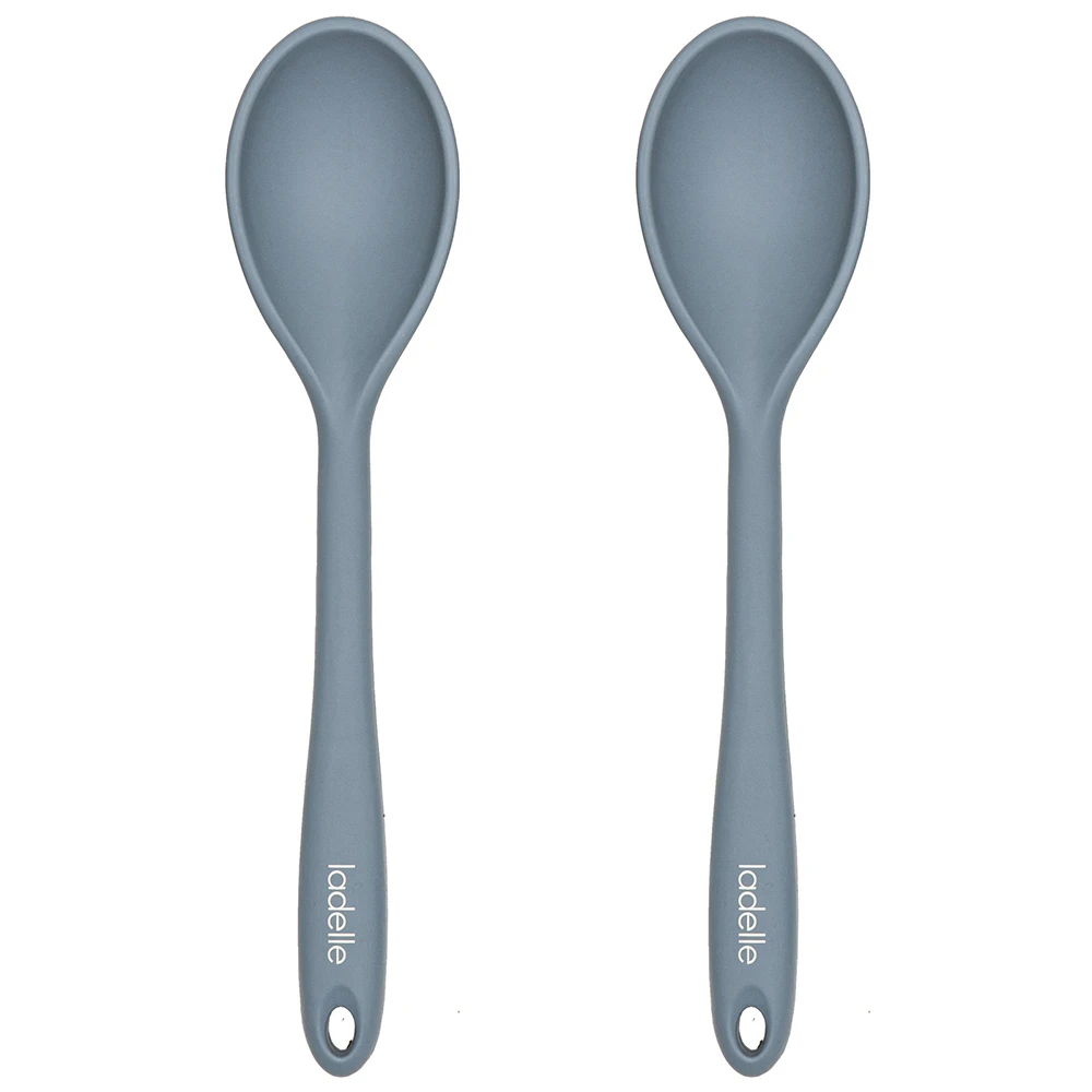 2x Ladelle Craft Blue Kitchenware Silicone Spoon Cooking/Serving Utensil 28x6cm