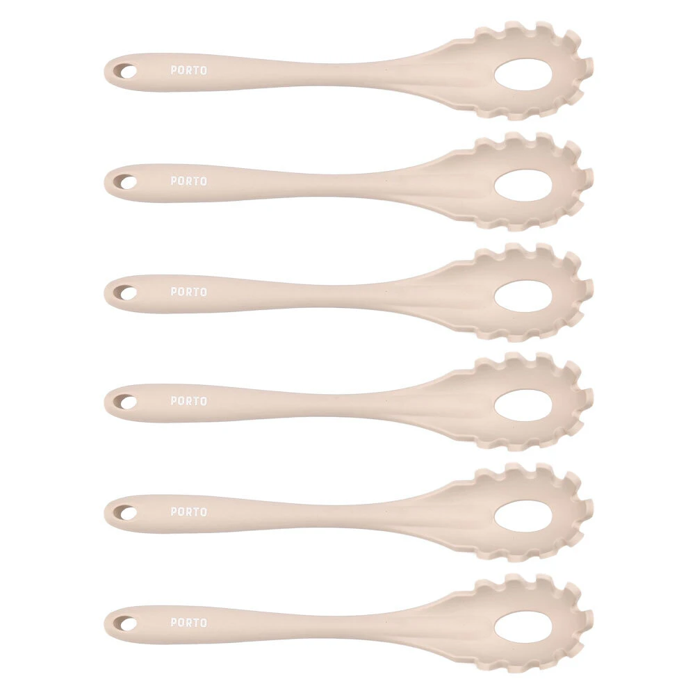 6x Porto Zest Silicone 28cm Pasta Server Kitchen Food/Spaghetti Cooking Utensil